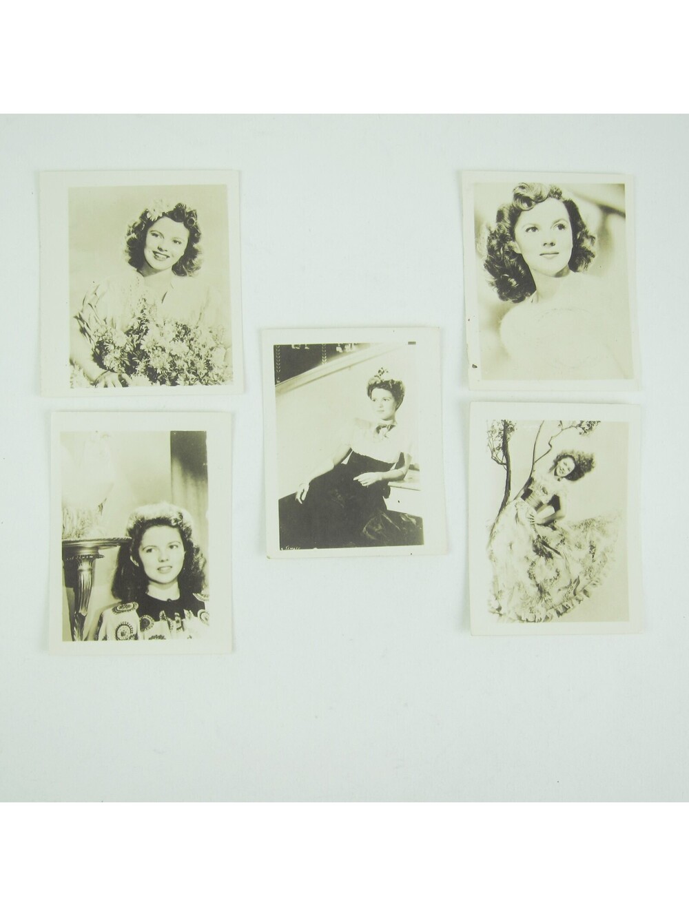 Shirley Temple Photographs Lot of 5 Film Actress Movie Child Star Vintage 1940s